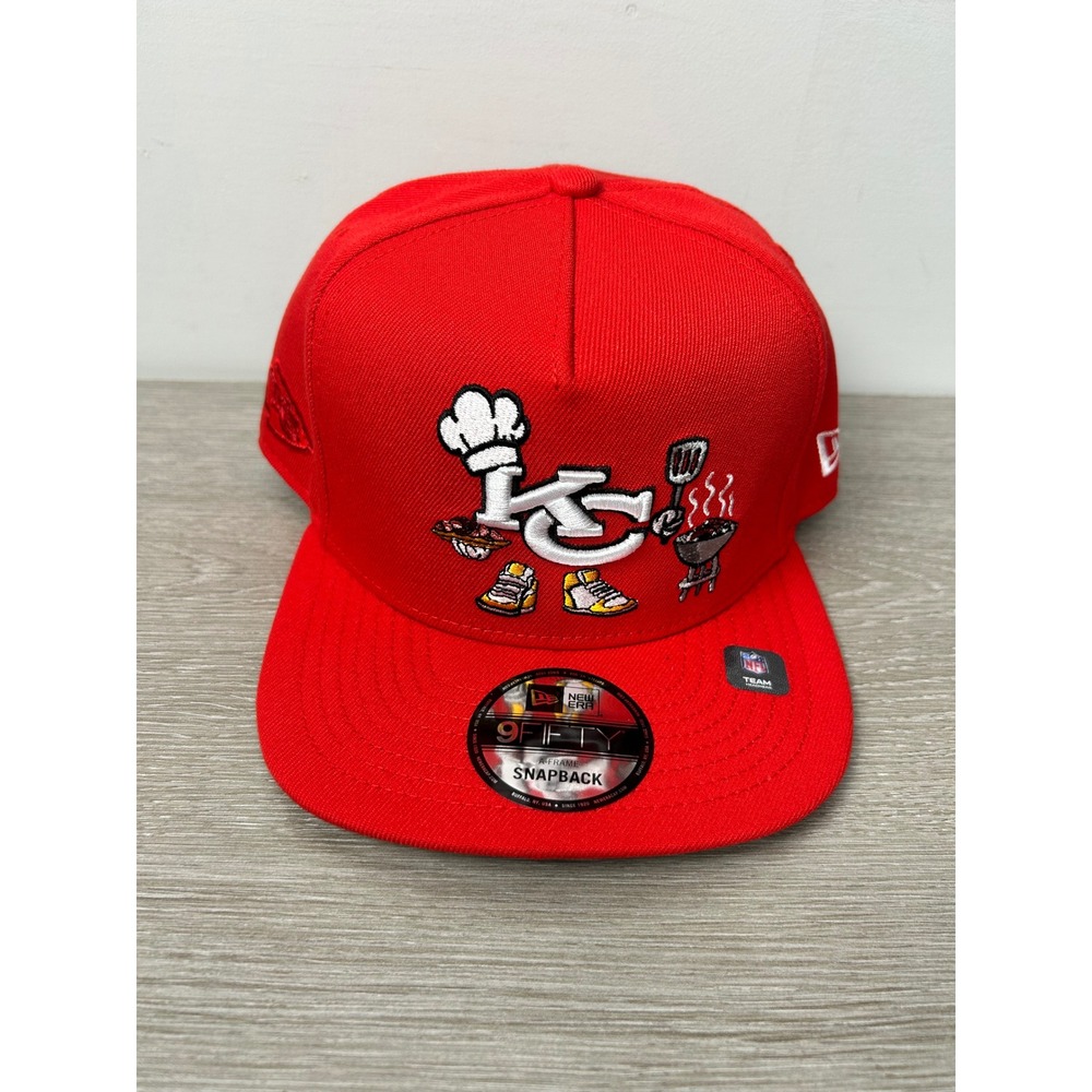 New Era 9FIFTY Kansas City Chiefs Chef Grill Red Snapback Hat A-Frame NFL Cap